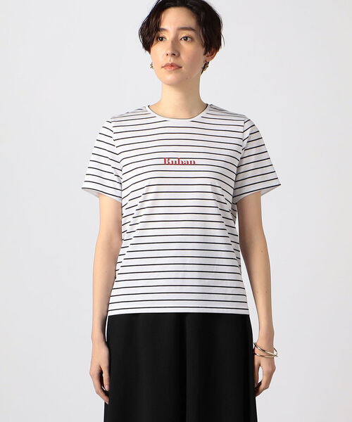 NOLLEY’S(ノーリーズ)の「プレーティング天竺ロゴプリントTシャツ(Tシャツ/カットソー・レディース・ホワイト系その他5/オフホワイト/ネイビー/ブラック/ホワイト系その他6/ホワイト系その他2/ホワイト系その他・38)」の10枚目の写真