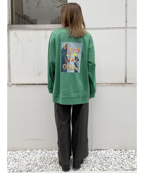 MURUA(ムルーア)の「サイドスリットロンT(Tシャツ/カットソー・レディース・グリーン/ホワイト・FREE)」の17枚目の写真