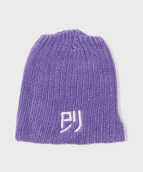 LONELY/論理（ロンリー）の「LONELY(論理)/ロンリー LOGO BENIE 刺繍 ビーニー（ニットキャップ/ビーニー・メンズ・ブラック/パープル・FREE）」の11枚目の写真