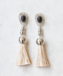 オーバルタッセルピアス/ellipse tassel