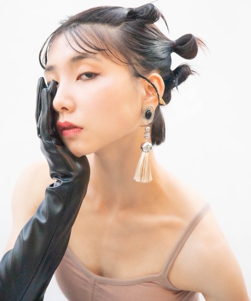 オーバルタッセルピアス/ellipse tassel（ピアス（両耳用））｜amplis