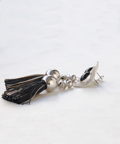 amplis（アンプリス）の「オーバルタッセルピアス/ellipse tassel（ピアス（両耳用）・レディース・ブラウン/ベージュ/グレー/ブラック・FREE）」の13枚目の写真