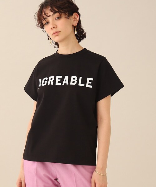 GALLEST(ギャレスト)の「AGREABLE Tシャツ(Tシャツ/カットソー・レディース・ブラック/ホワイト・38/13/05)」の1枚目の写真