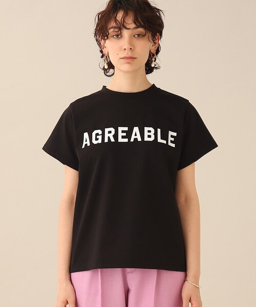 GALLEST(ギャレスト)の「AGREABLE Tシャツ(Tシャツ/カットソー・レディース・ブラック/ホワイト・38/13/05)」の4枚目の写真
