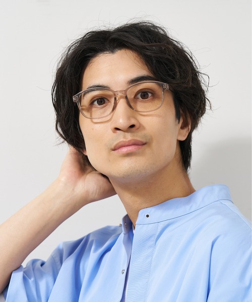 Zoff(ゾフ)の「ウェリントン型 メガネ| プラスチックフレーム|BASIC(ベーシック)(メガネ・メンズ・ダークグリーン/ブラウン/ライトグレー/ブラック・FREE)」の2枚目の写真