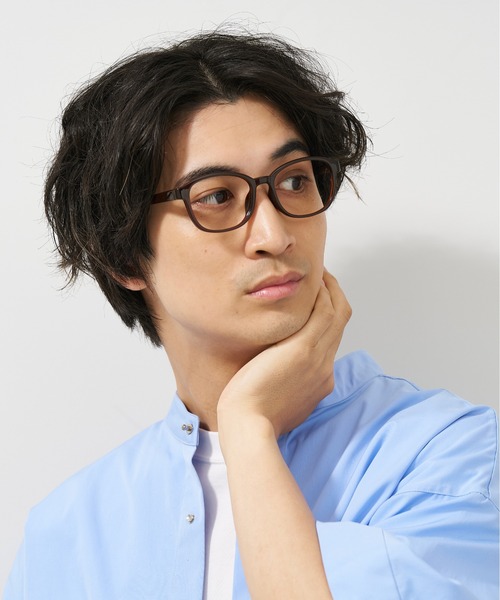 Zoff(ゾフ)の「ウェリントン型 メガネ| プラスチックフレーム|BASIC(ベーシック)(メガネ・メンズ・ダークグリーン/ブラウン/ライトグレー/ブラック・FREE)」の21枚目の写真