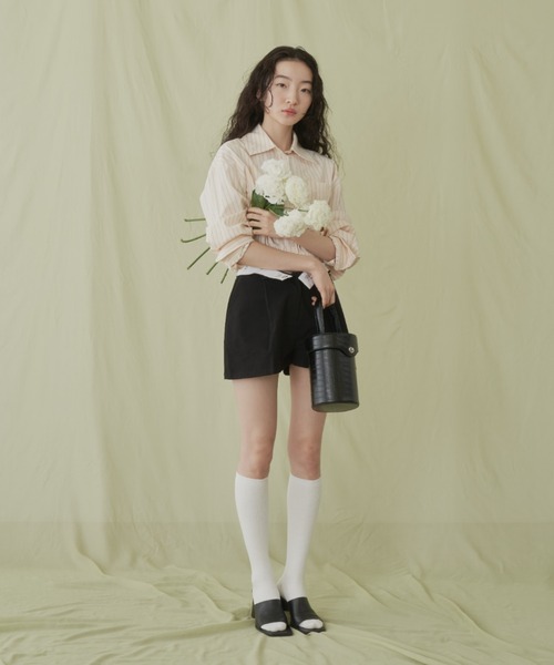 GIUNON（ジウノン）の「logo high socks/ ロゴハイソックス（ソックス/靴下・レディース・グレー/ホワイト/ブラック/ベージュ・FREE）」の18枚目の写真