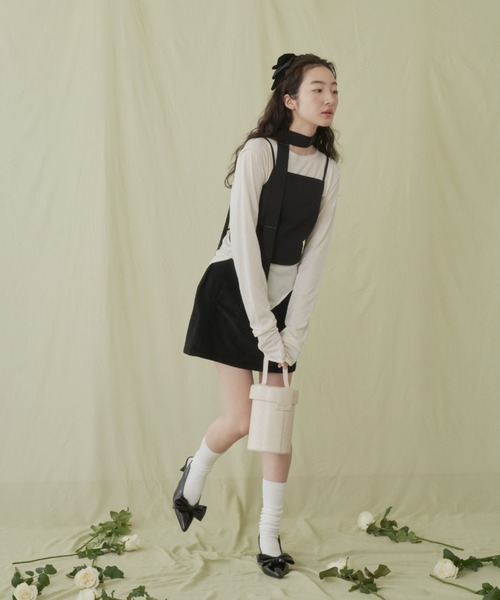 GIUNON（ジウノン）の「logo high socks/ ロゴハイソックス（ソックス/靴下・レディース・グレー/ホワイト/ブラック/ベージュ・FREE）」の15枚目の写真
