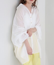 【fredyemueフレディエミュ】ドロストボリュームシャツブラウス