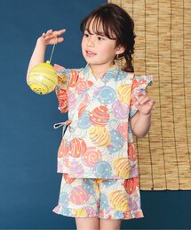 BREEZE（ブリーズ）の「【GIRLS/すっぽり着られる】花火&水風船柄甚平