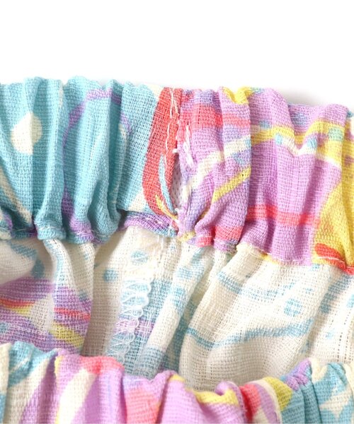 BREEZE（ブリーズ）の「【GIRLS/すっぽり着られる】花火&水風船柄甚平（浴衣・キッズ・レインボー/ラベンダー・80/90/100/110/120/130/140）」の4枚目の写真