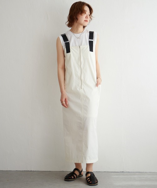 notch.（ノッチ）の「ミリタリージャンスカ（ジャンパースカート・レディース・ダークグリーン/ブラック/オフホワイト/チャコールグレー/グレー/グレー系その他・M）」の8枚目の写真