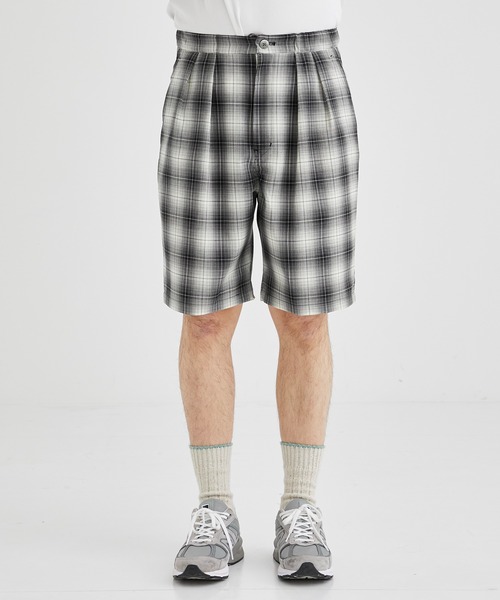 Wellder ウールチェックパンツ　サイズ5 WELLDER パンツ スラックス チェック柄 コットン 3 L グレー 赤
