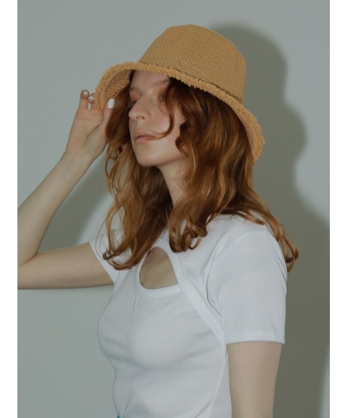 AMAIL（アマイル）の「Paper milk hat（ハット・レディース・ベージュ/ブラック/コーラル・FREE）」の16枚目の写真