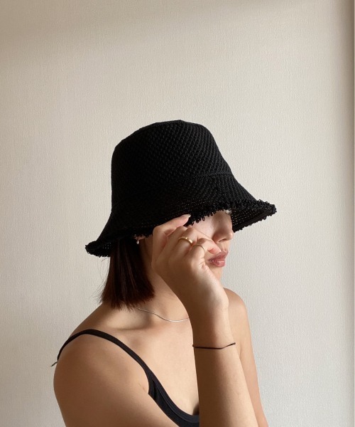 AMAIL（アマイル）の「Paper milk hat（ハット・レディース・ベージュ/ブラック/コーラル・FREE）」の8枚目の写真