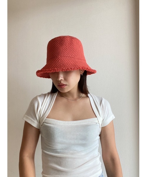 AMAIL（アマイル）の「Paper milk hat（ハット・レディース・ベージュ/ブラック/コーラル・FREE）」の9枚目の写真