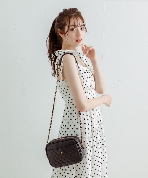 OLIVE des OLIVE(オリーブデオリーブ)の「【WEB・渋谷109店限定】リボンティアードキャミワンピース 1031090430(ワンピース・レディース・オフホワイト/イエロー/ラベンダー/サックスブルー/ピンク/ブラック・FREE)」の8枚目の写真