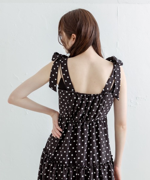 OLIVE des OLIVE(オリーブデオリーブ)の「【WEB・渋谷109店限定】リボンティアードキャミワンピース 1031090430(ワンピース・レディース・オフホワイト/イエロー/ラベンダー/サックスブルー/ピンク/ブラック・FREE)」の17枚目の写真