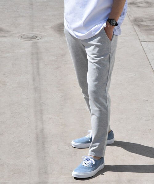 SHIPS any（シップス エニィ）の「SHIPS any: ダンボールニット ストレッチ スリム テーパード ジョガー パンツ 24SS （セットアップ対応）◇（その他パンツ・メンズ・グレー/ブラック/ダークグレー・SMALL/MEDIUM/LARGE/X-LARGE）」の4枚目の写真