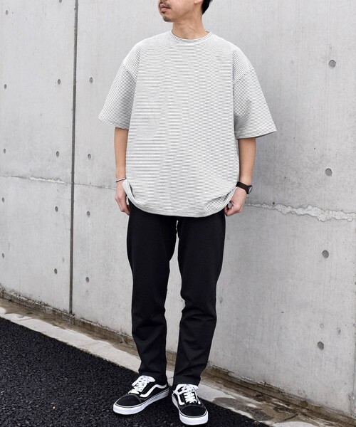 SHIPS any（シップス エニィ）の「SHIPS any: ダンボールニット ストレッチ スリム テーパード ジョガー パンツ 24SS （セットアップ対応）◇（その他パンツ・メンズ・グレー/ブラック/ダークグレー・SMALL/MEDIUM/LARGE/X-LARGE）」の7枚目の写真