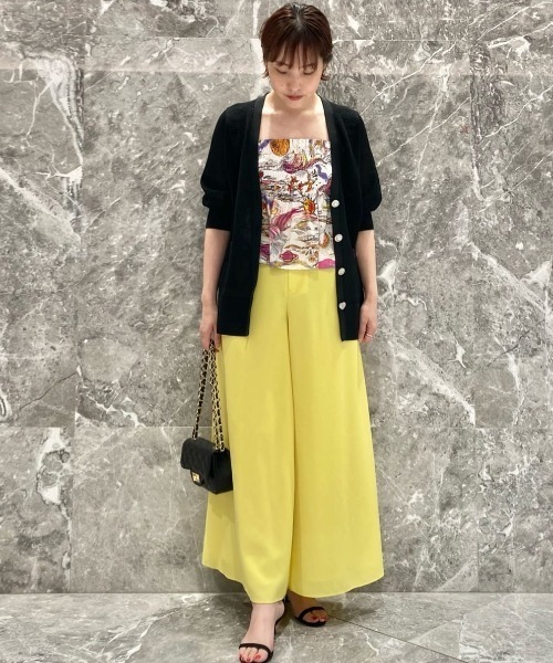 LOULOU WILLOUGHBY(ルルウィルビー)の「【LOULOU WILLOUGHBY】リネンライクワイドギャザーパンツ(その他パンツ・レディース・ブラック/ホワイト/イエロー・1/2)」の13枚目の写真