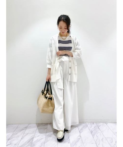 LOULOU WILLOUGHBY(ルルウィルビー)の「【LOULOU WILLOUGHBY】リネンライクワイドギャザーパンツ(その他パンツ・レディース・ブラック/ホワイト/イエロー・1/2)」の16枚目の写真