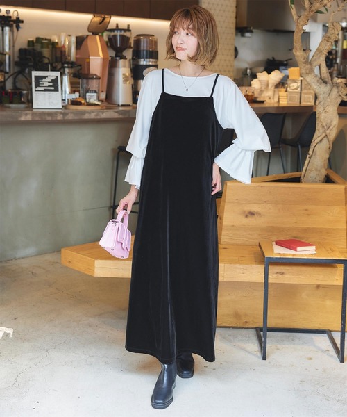 ベロアキャミソールワンピース（ワンピース）｜titivate（ティティ