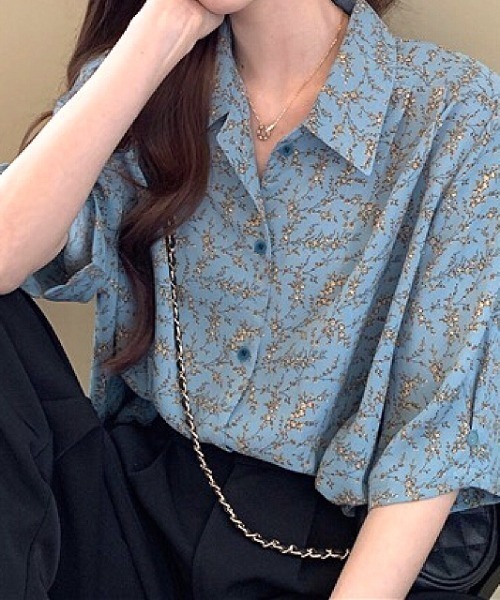 セール】花柄半袖ルーズシャツ（Tシャツ/カットソー）｜SHEENA