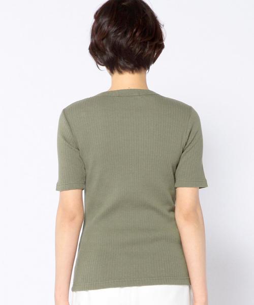 Another Edition（アナザーエディション）の「コットンリブショートスリーブ/AEBC　COリブ　SSL T◆（Tシャツ/カットソー・レディース・ホワイト/ブラック/オリーブ/ライトブルー・フリー）」の8枚目の写真