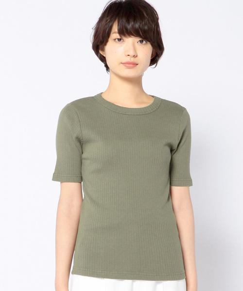 Another Edition（アナザーエディション）の「コットンリブショートスリーブ/AEBC　COリブ　SSL T◆（Tシャツ/カットソー・レディース・ホワイト/ブラック/オリーブ/ライトブルー・フリー）」の9枚目の写真