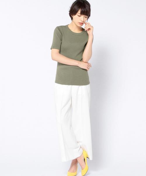 Another Edition（アナザーエディション）の「コットンリブショートスリーブ/AEBC　COリブ　SSL T◆（Tシャツ/カットソー・レディース・ホワイト/ブラック/オリーブ/ライトブルー・フリー）」の20枚目の写真