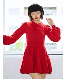 jouetie | ニットポロフレアミニワンピース(ワンピース)