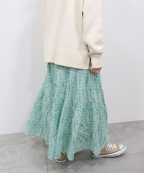 AMERICAN HOLIC（アメリカンホリック）の「ふんわりインドボイルスカート（スカート・レディース・ブラック/ネイビー/レッド/グリーン/オレンジ・L/M）」の14枚目の写真