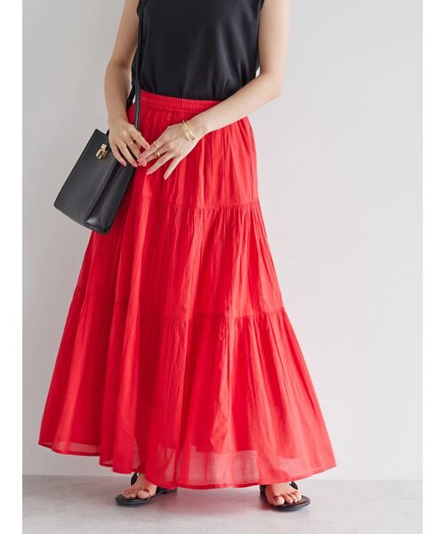 AMERICAN HOLIC（アメリカンホリック）の「ふんわりインドボイルスカート（スカート・レディース・ブラック/ネイビー/レッド/グリーン/オレンジ・L/M）」の18枚目の写真