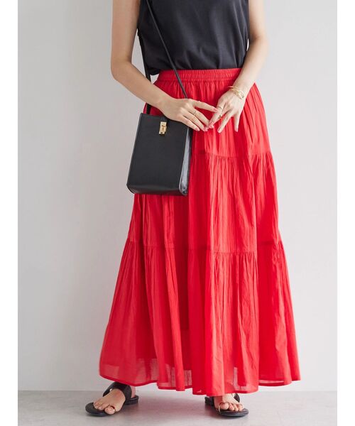 AMERICAN HOLIC（アメリカンホリック）の「ふんわりインドボイルスカート（スカート・レディース・ブラック/ネイビー/レッド/グリーン/オレンジ・L/M）」の19枚目の写真