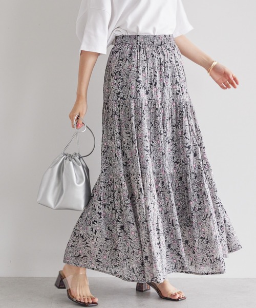 AMERICAN HOLIC（アメリカンホリック）の「ふんわりインドボイルスカート（スカート・レディース・ブラック/ネイビー/レッド/グリーン/オレンジ・L/M）」の4枚目の写真