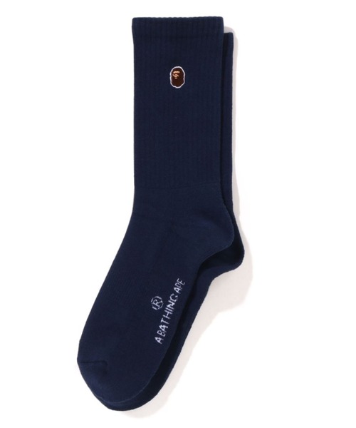A BATHING APE（アベイシングエイプ）の「APE HEAD ONE POINT SOCKS M（ソックス/靴下・メンズ・ブラック/ベージュ/ネイビー/ホワイト/グレー/オリーブ・LARGE/MEDIUM）」の6枚目の写真