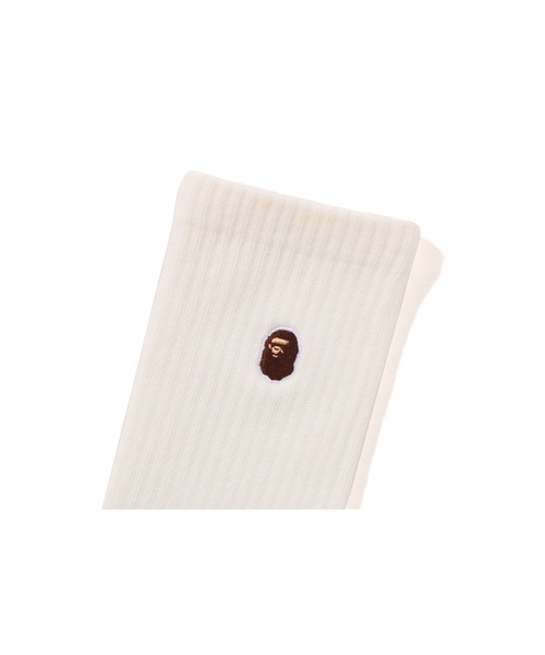 A BATHING APE（アベイシングエイプ）の「APE HEAD ONE POINT SOCKS M（ソックス/靴下・メンズ・ブラック/ベージュ/ネイビー/ホワイト/グレー/オリーブ・LARGE/MEDIUM）」の7枚目の写真