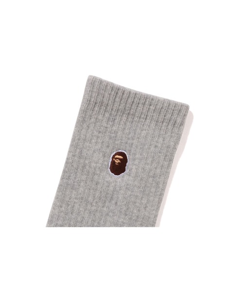 A BATHING APE（アベイシングエイプ）の「APE HEAD ONE POINT SOCKS M（ソックス/靴下・メンズ・ブラック/ベージュ/ネイビー/ホワイト/グレー/オリーブ・LARGE/MEDIUM）」の9枚目の写真