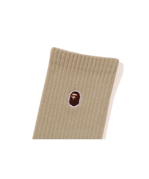 A BATHING APE（アベイシングエイプ）の「APE HEAD ONE POINT SOCKS M（ソックス/靴下・メンズ・ブラック/ベージュ/ネイビー/ホワイト/グレー/オリーブ・LARGE/MEDIUM）」の10枚目の写真