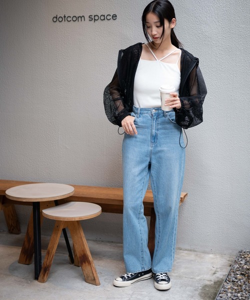 WEGO（ウィゴー）の「WEGO/メッシュパーカー（パーカー・レディース・ブラック/オフホワイト・FREE）」の16枚目の写真