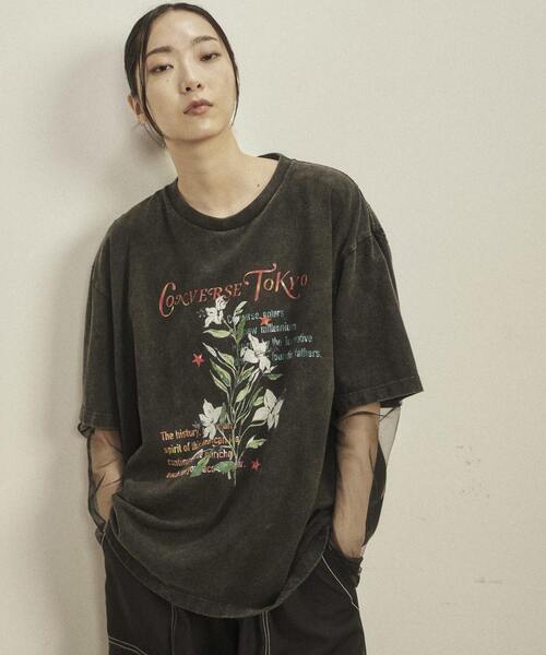 Tシャツ・カットソー FLORAL LOGO T-SHIRT CONVERSE TOKYO｜CIRCLE FLOWER LOGO TEE | Rakuten Fashion
