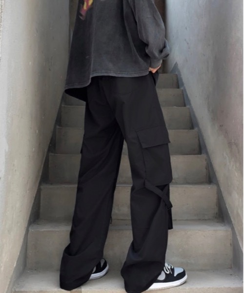 Burner(バーナー)の「【OKUOKU 0909】 ストレート / デザイン / パンツ oku-bottom-713857127974-28 Y(カーゴパンツ・メンズ・ブラック/カーキ・M/L)」の10枚目の写真