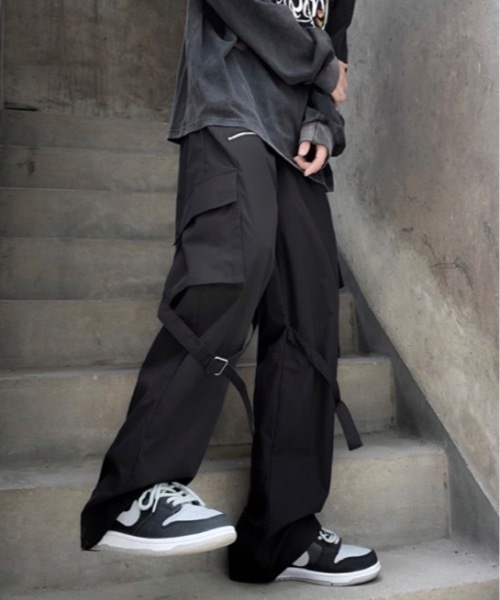 Burner(バーナー)の「【OKUOKU 0909】 ストレート / デザイン / パンツ oku-bottom-713857127974-28 Y(カーゴパンツ・メンズ・ブラック/カーキ・M/L)」の9枚目の写真