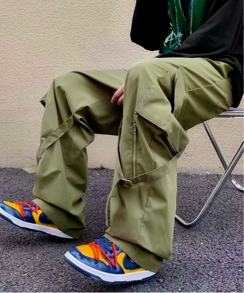Burner(バーナー)の「【OKUOKU 0909】 ストレート / デザイン / パンツ oku-bottom-713857127974-28 Y(カーゴパンツ・メンズ・ブラック/カーキ・M/L)」の8枚目の写真