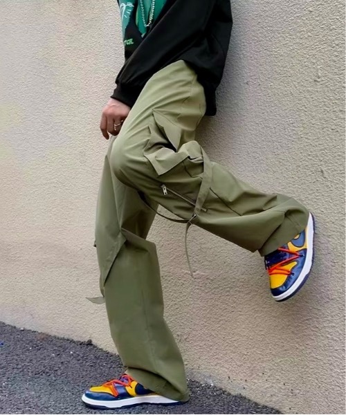 Burner(バーナー)の「【OKUOKU 0909】 ストレート / デザイン / パンツ oku-bottom-713857127974-28 Y(カーゴパンツ・メンズ・ブラック/カーキ・M/L)」の6枚目の写真