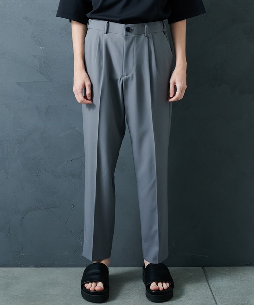 STUDIOUS(ステュディオス)の「【PUBLIC TOKYO/パブリックトウキョウ】エバークリースGRクロスワイドスラックス(スラックス・メンズ・グレー/ダークグレー/ブラック/ベージュ・1/2/3)」の11枚目の写真