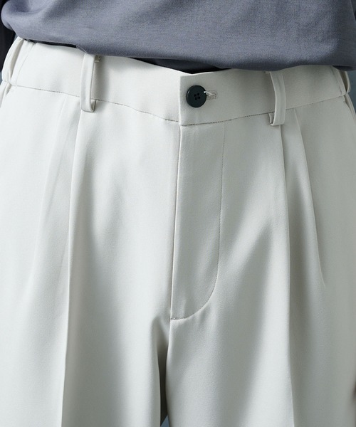 STUDIOUS(ステュディオス)の「【PUBLIC TOKYO/パブリックトウキョウ】エバークリースGRクロスワイドスラックス(スラックス・メンズ・グレー/ダークグレー/ブラック/ベージュ・1/2/3)」の18枚目の写真