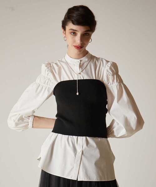 Tiara（ティアラ）の「ニットビスチェ（ニット/セーター・レディース・ブラック/キャメル・FREE）」の12枚目の写真