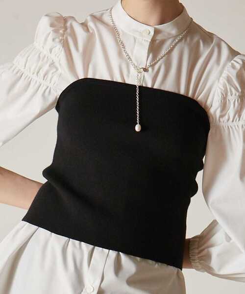 Tiara（ティアラ）の「ニットビスチェ（ニット/セーター・レディース・ブラック/キャメル・FREE）」の14枚目の写真